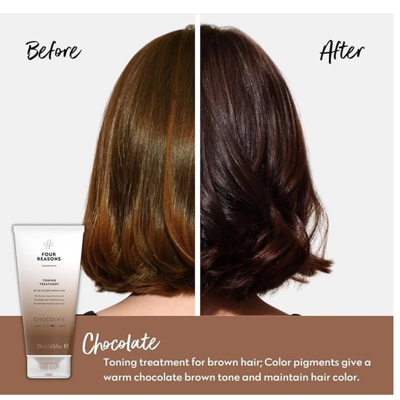 FOUR REASONS Color Mask - Chocolate Toning Treatment, 6.76 fl oz new - Picture 2 of 5